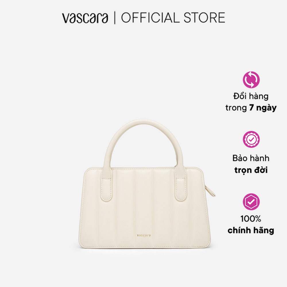 Vascara Túi Xách Tay Quai Đôi Chần Bông Kẻ Sọc - TOT 0092