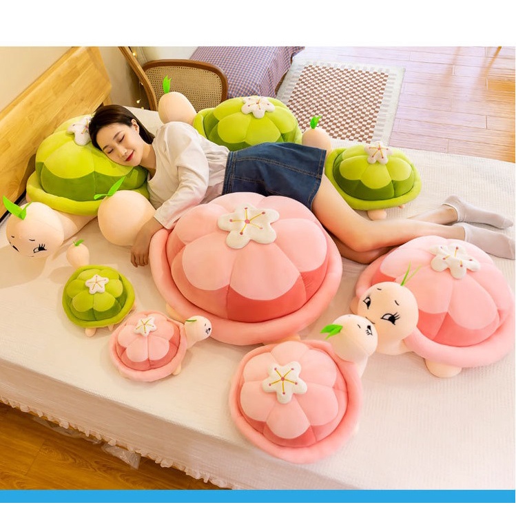 Rùa bông đáng yêu làm gối ôm, trang trí, quà tặng xinh xắn cho bé, size 35cm - 50cm
