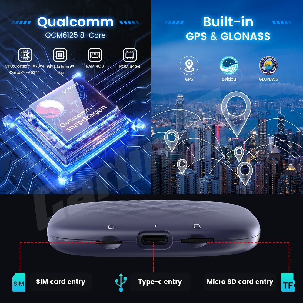 CARLINKIT Android AI Box TBOX PLUS – Biến Màn Hình Zin Theo Xe Thành Màn Hình Android, Ram 4GB Rom 64GB