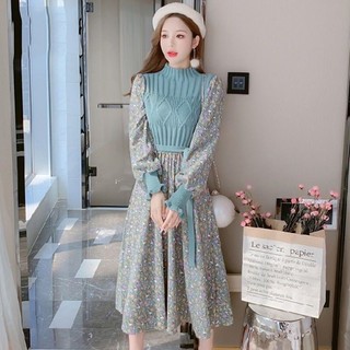 Đầm hoa dáng dài [hàng order]