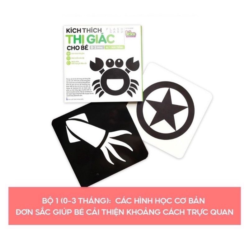 Sách- Bộ thẻ Flashcard kích thích thị giác cho bé 0-6 tháng