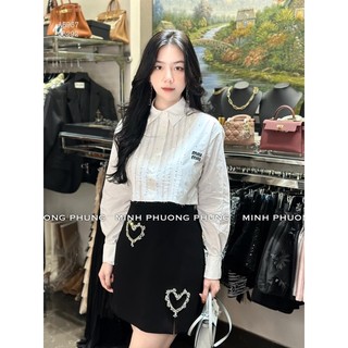 Áo sơ mi miumi đính đá cao cấp MPP