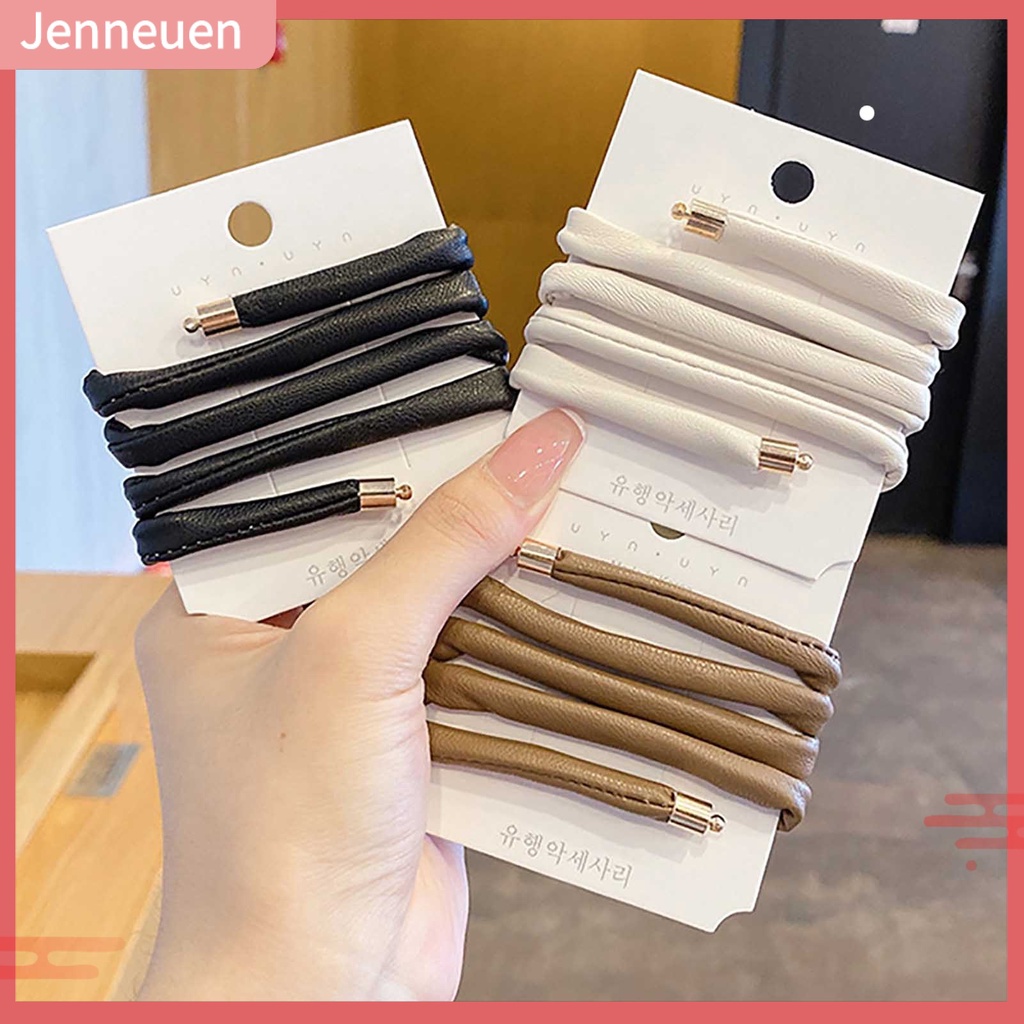 Dây Buộc Tóc Đuôi Ngựa Giả Da Dài Linh Hoạt Có Thể Gập Lại