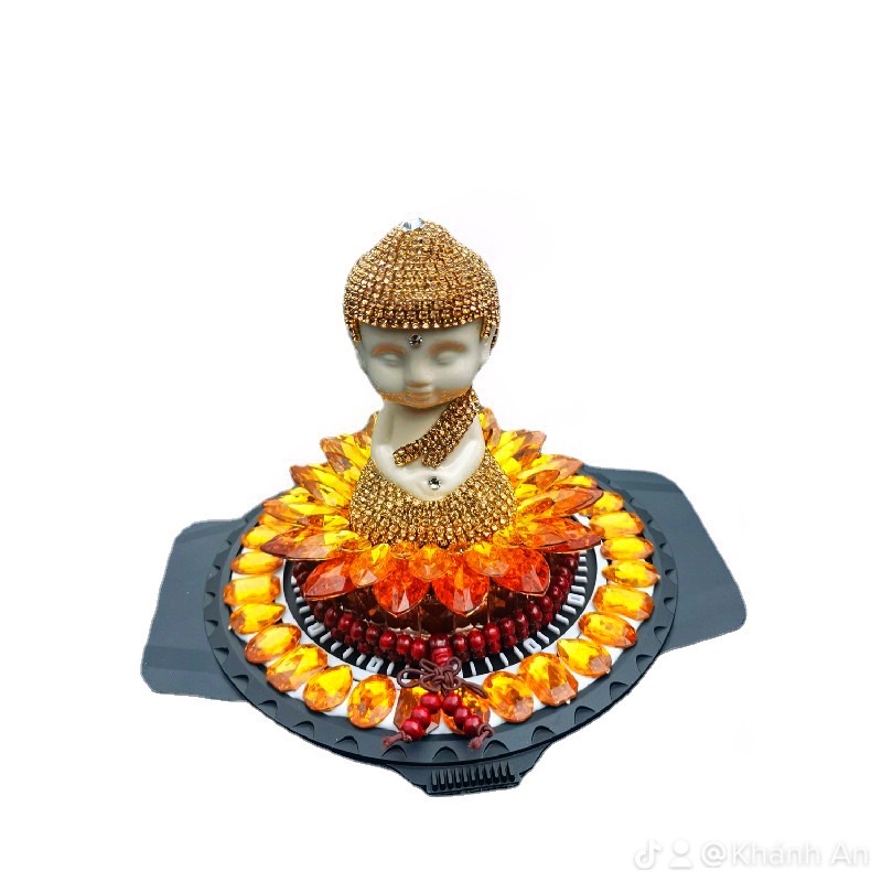 Tượng phật đá pha lê trang trí ô tô