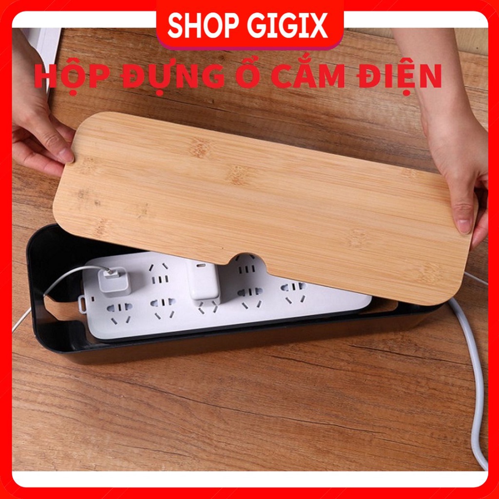Hộp Đựng Dây Cáp / Ổ Cắm Điện Để Bàn Chống Bụi Đa Năng Tiện Dụng