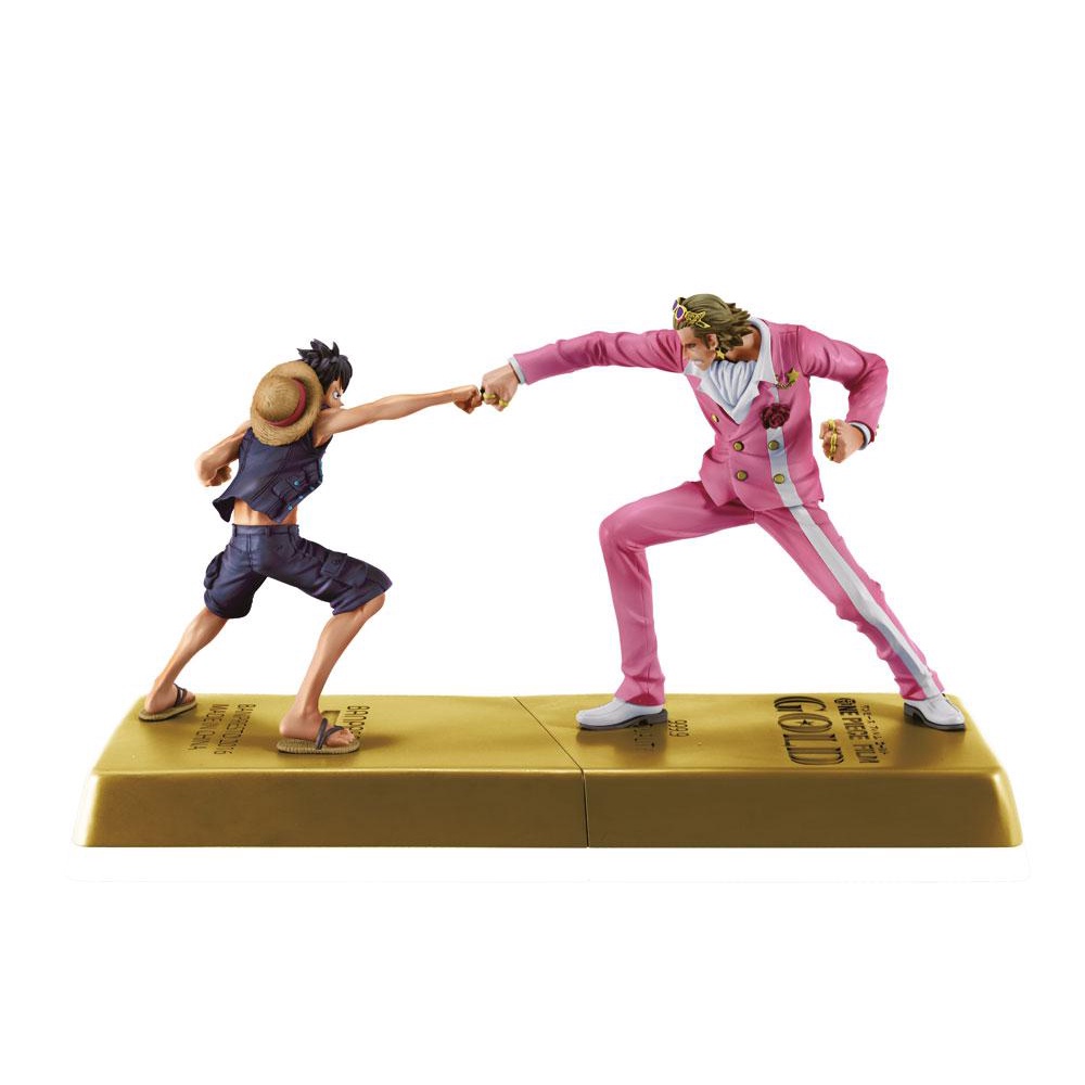 Mô hình One Piece chính hãng - Combo - Monkey D. Luffy vs Gild Tesoro - Film Gold - ver DXF Manhood