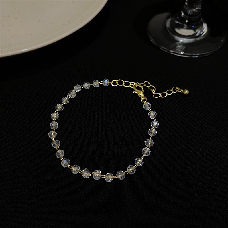 yakult Hàng Chính Hãng Vòng Đeo Tay Siêu Mỏng Đính Pha Lê Đơn Giản Kết Cấu Nhẹ Sang Trọng Cho Nữ