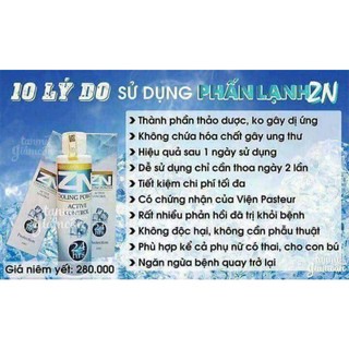 Phấn lạnh khử mùi 24h ZN 100g