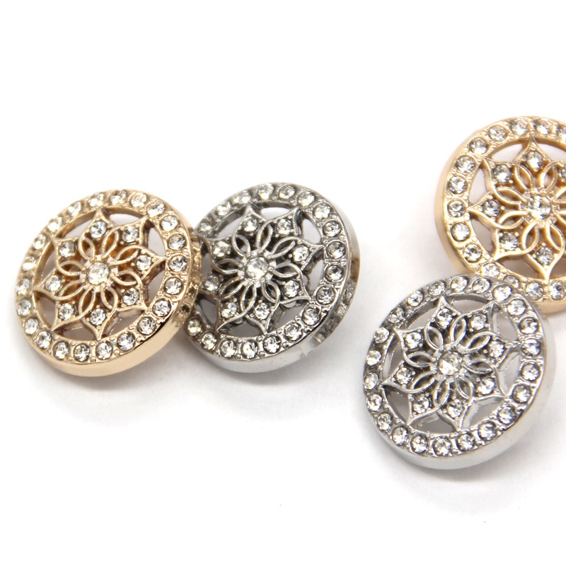 Set 6 Nút Áo Hình Bông Hoa 18 / 20 / 23mm Bằng Kim Loại Tiện Dụng