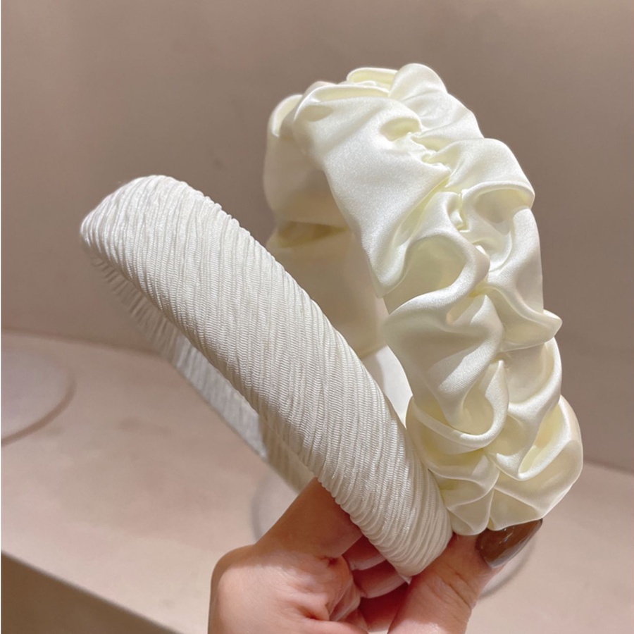 Băng Đô Cài Tóc Bằng Xốp Sọc Caro Trắng Thời Trang Cho Nữ