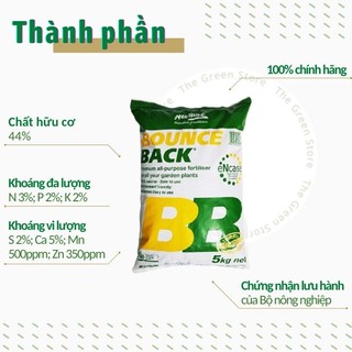 Phân BOUNCE BACK BB hữu cơ (1KG chiết lẻ từ bao 5kg) nhập khẩu từ Úc, dạng viên