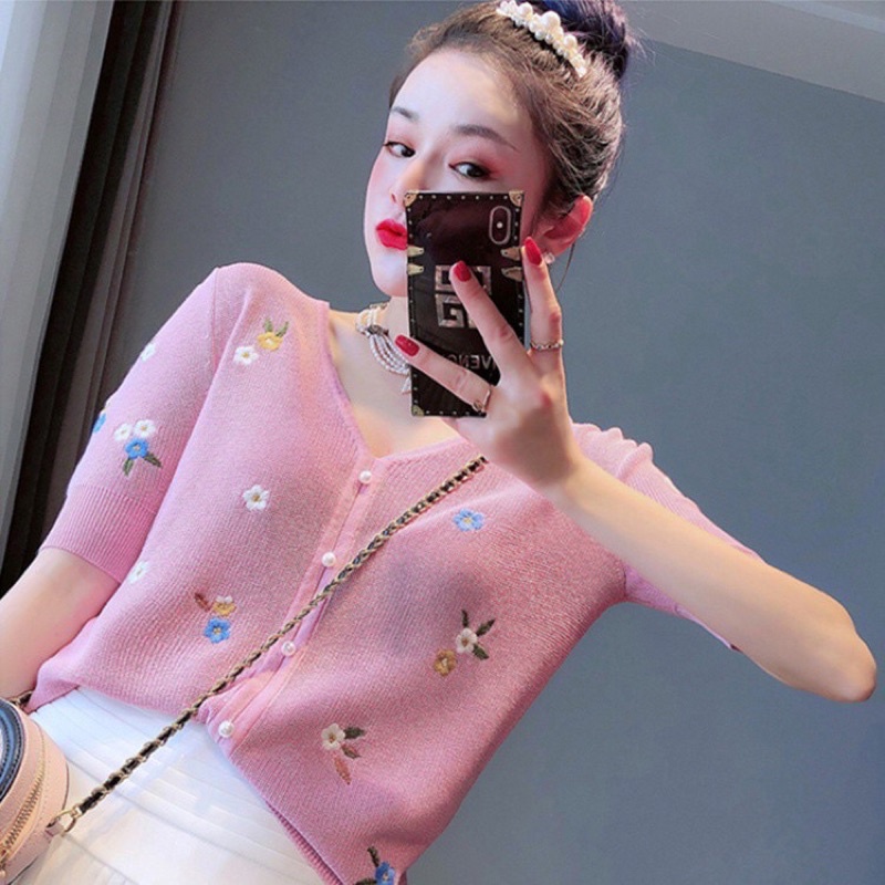 Áo len thêu hoa Quảng Châu hàng loại 1 xả lỗ