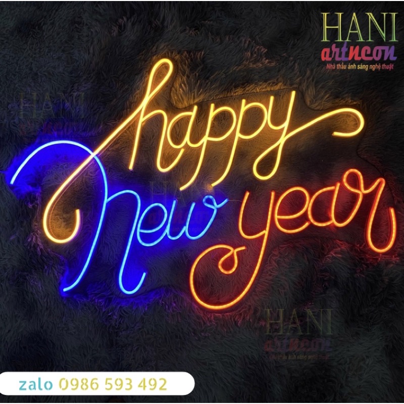 Happy new year led neon | đèn trang trí tết