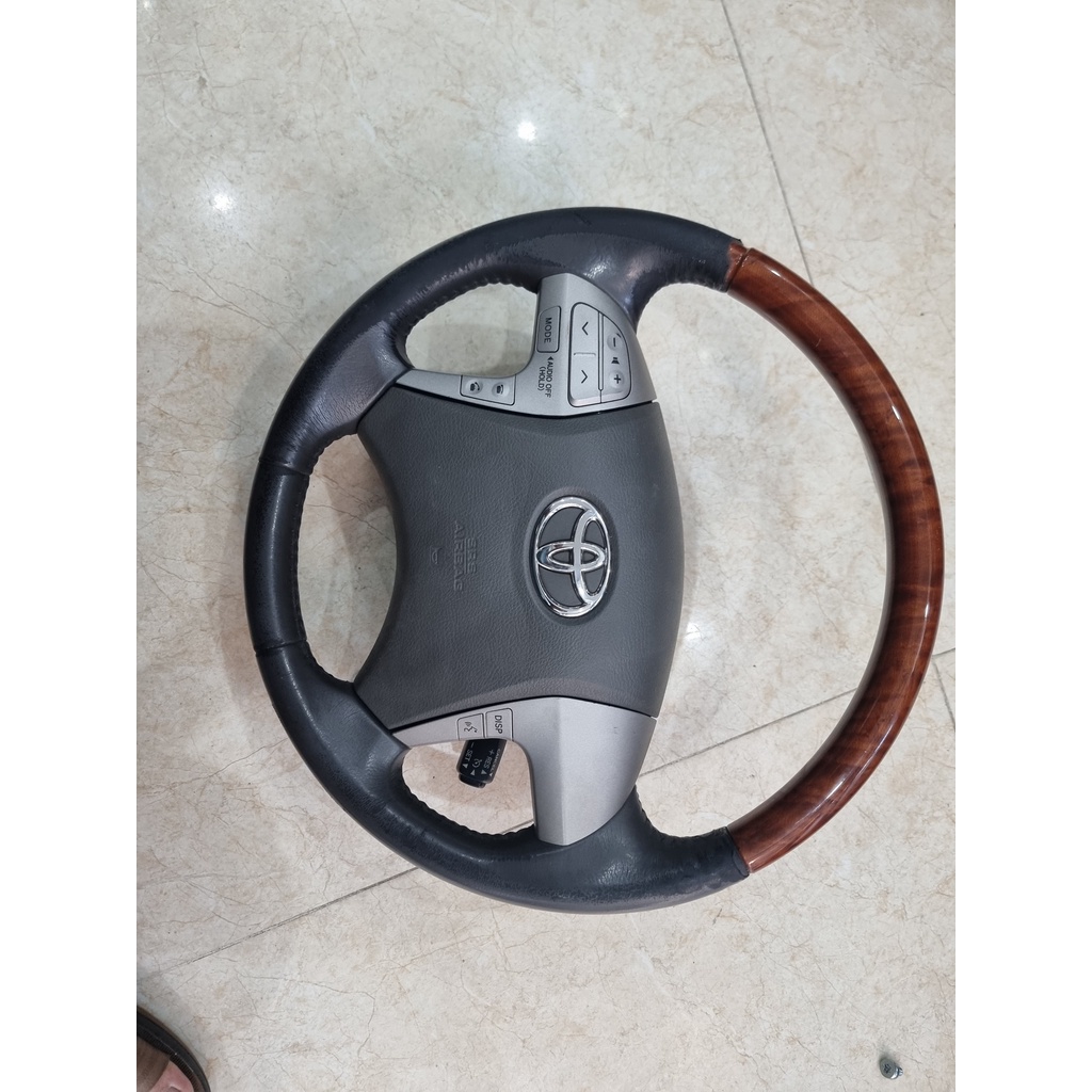Cụm Vô lăng Toyota vân gỗ hãng bãi tháo xe dùng thay thế vô lăng innova , fortuner , vios, Yaris  .vvvv