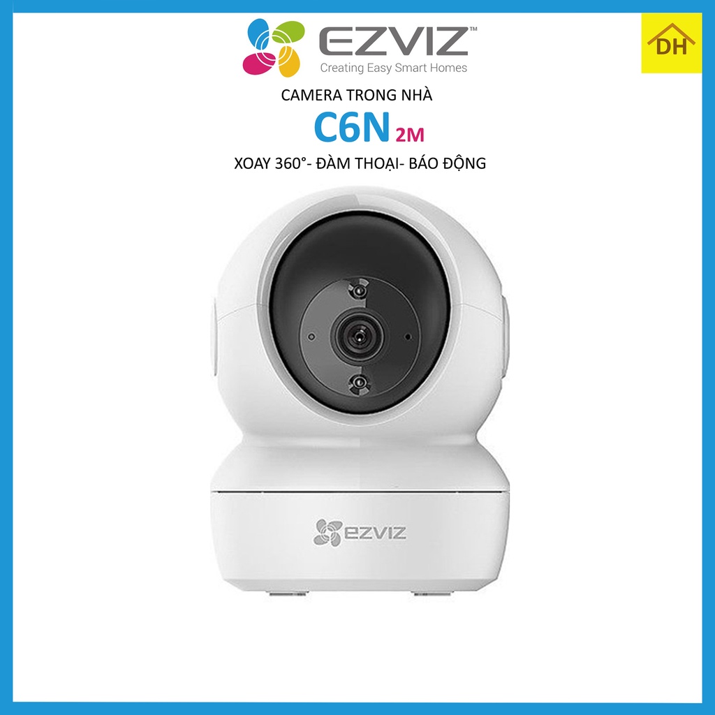 Camera EZVIZ C6N 2M 1080p Xoay 360 Độ- Đàm Thoại 2 Chiều- Báo Động Chống Trộm- Wifi Trong Nhà Chính Hãng