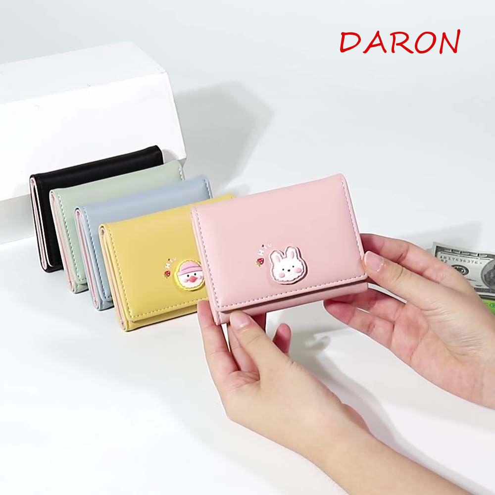 Ví Da PU Gập Ba Đựng Thẻ Tín Dụng / Tiền / Thẻ Hình Thỏ Daralis Thời Trang Cho Nữ