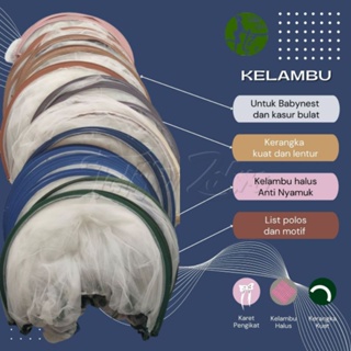 Image of Kelambu babynest polos premium kasur bayi anti nyamuk dan serangga kado lahiran murah terbaik