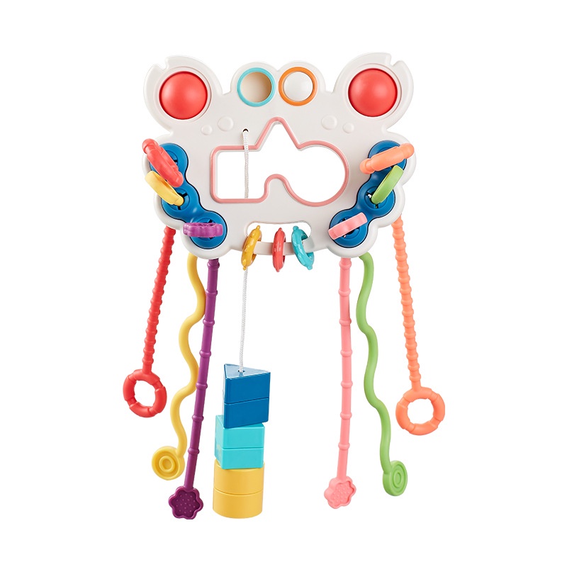 Đồ Chơi Bóng Silicone Kéo Dây Cót Giáo Dục Sớm Cho Bé 0-12 Tháng Tuổi
