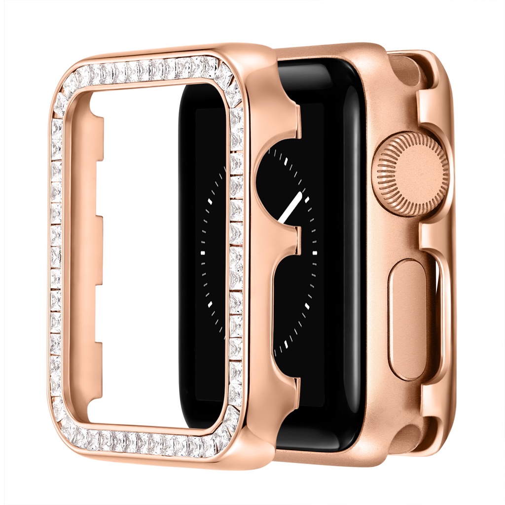 Ốp Bảo Vệ Đính Kim Cương Cho Apple Watch Series 8 7 6 SE 54 38MM 42MM Iwatch 45mm 41mm 40mm 44mm