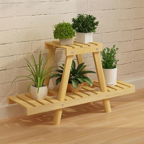 Balcony Scindapsus Shelf Living Room Flowerpot New Flower Stand Indoor Solid Wood Living Room Floor 