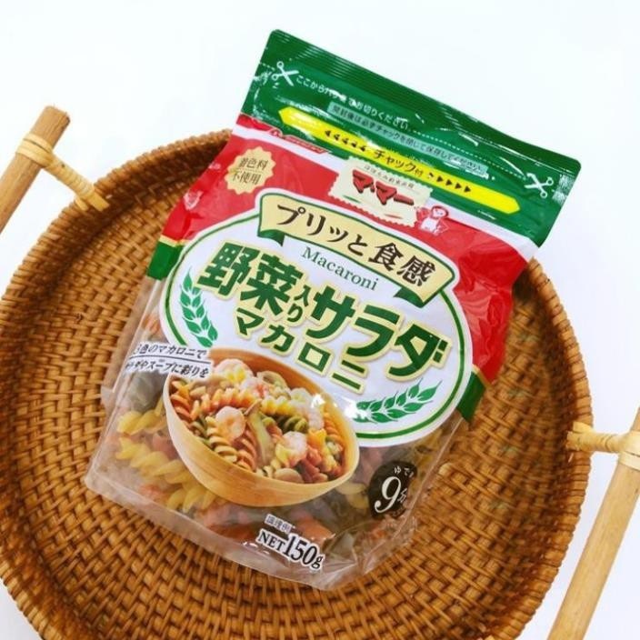 Nui xoắn rau củ tổng hợp Nissin Nhật Bản 150gram cho bé 9 tháng (DATE 2025)