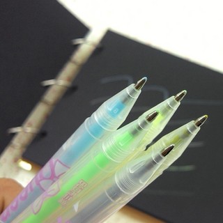 Set 12 Bút gel màu Queen bút nhũ bút dạ quang bút nhiều màu mực gel nước bút văn phòng bút ký tên thiệp chúc mừng