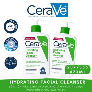 [ĐỦ LOẠI] Sữa Rửa Mặt Cerave Hydrating Cleanser Cho Da Khô, Nhạy Cảm