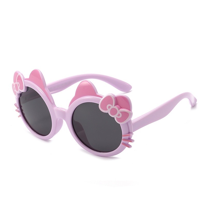Mắt kính mát kiểu Hello Kitty gọng dẻo cho bé gái ( loại 1 )