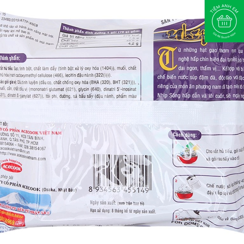 Hủ tiếu Nam Vang Nhịp Sống gói 70g