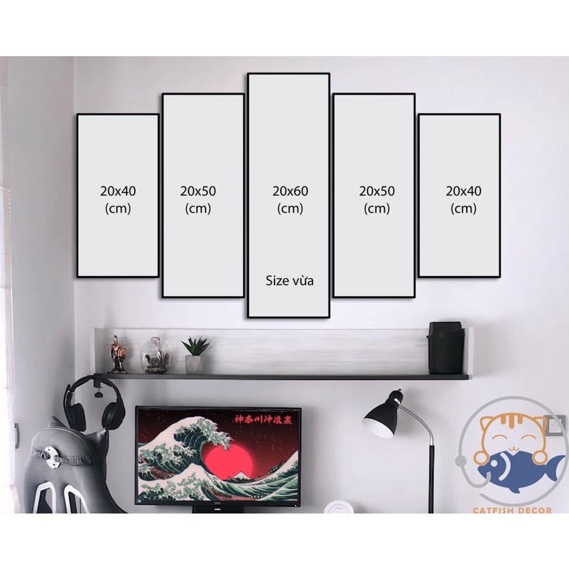 Tranh dán tường trang trí phòng room decor ONE PIECE - BỘ 1