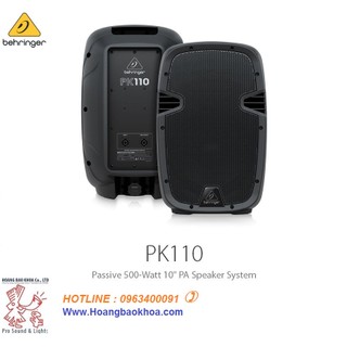 Pk110 loa full bass 25 behringer -loa passive bass 10" - công suất : 480 watts
