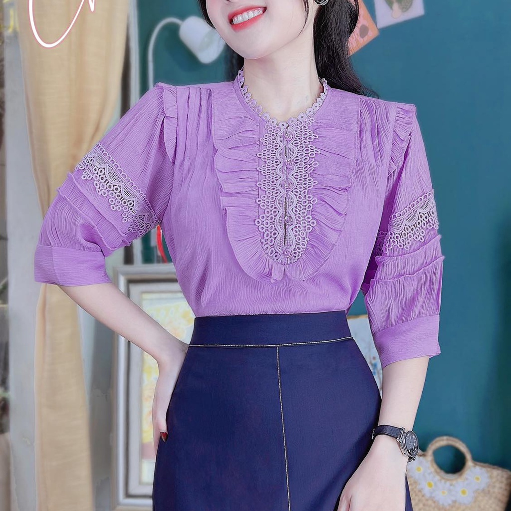 Áo sơ mi công sở nữ tơ nhũ tomato CHUU A8228