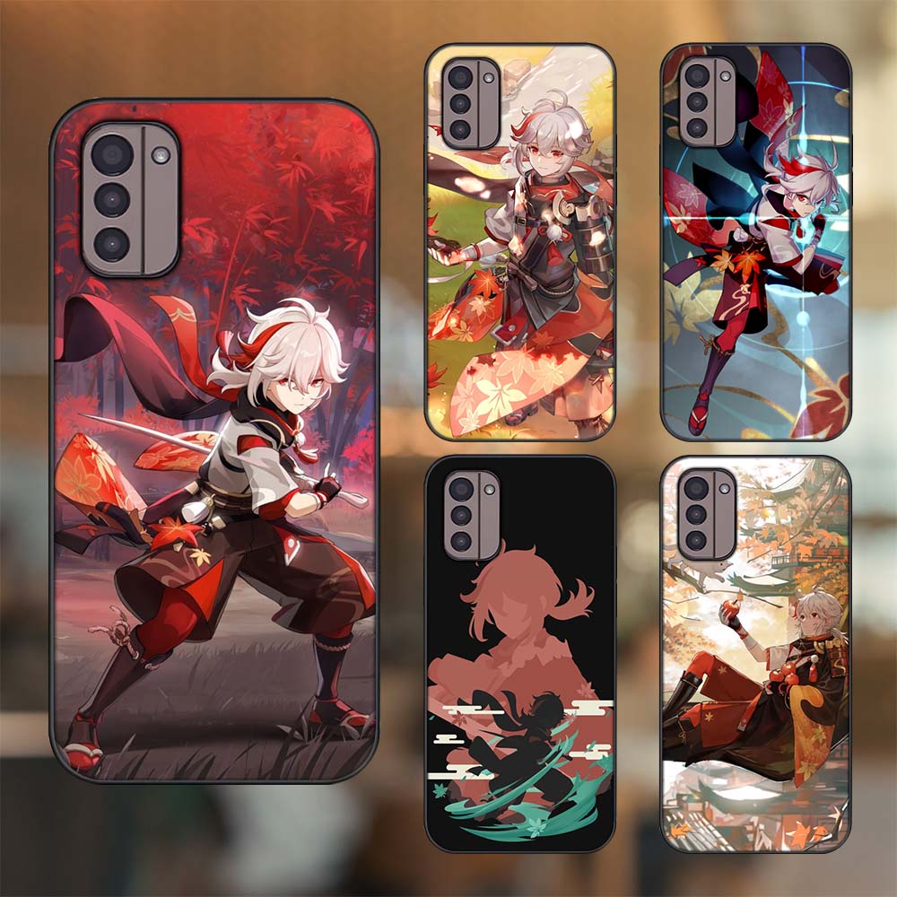 Ốp lưng Nokia G11 viền đen in hình Kazuha Genshin Impact