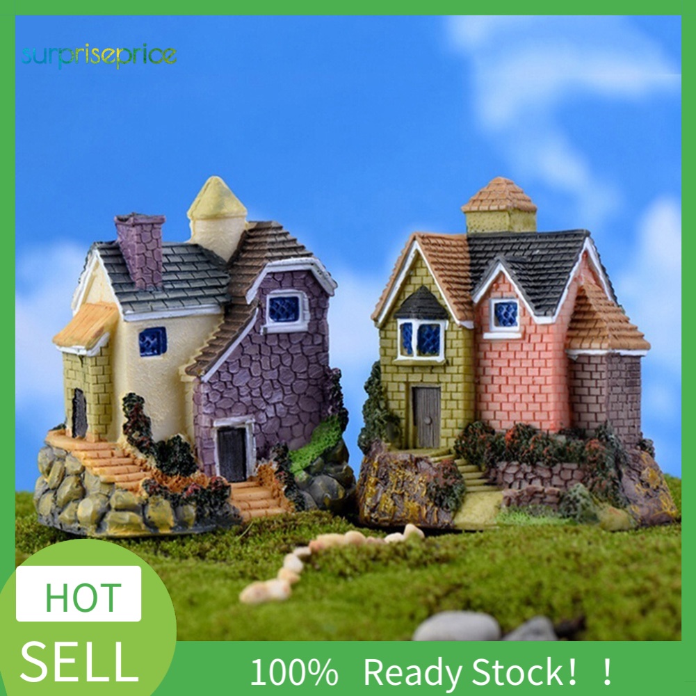 Đồ trang trí Ngôi Nhà Mini Bằng Nhựa Resin Trang Trí Tiểu Cảnh