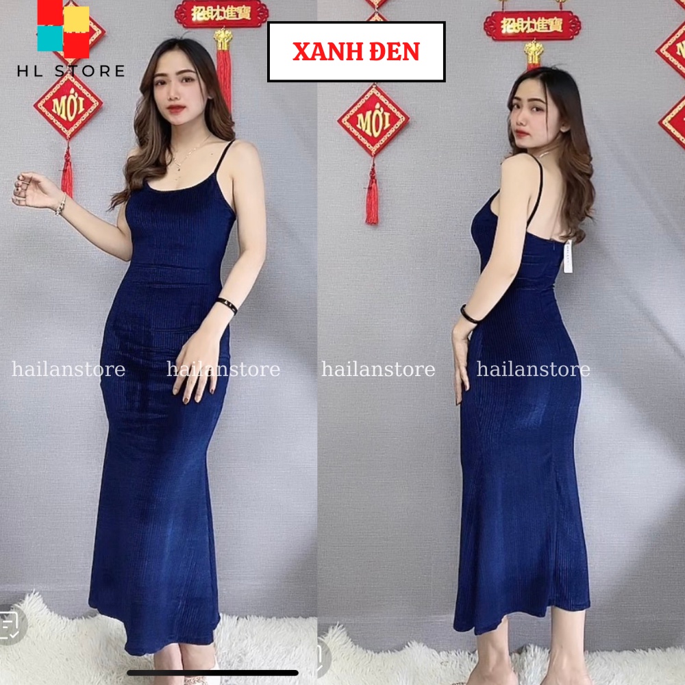 V88 Đầm đuôi cá chất nhung Hải Lan Store 2 lớp dày dặn
