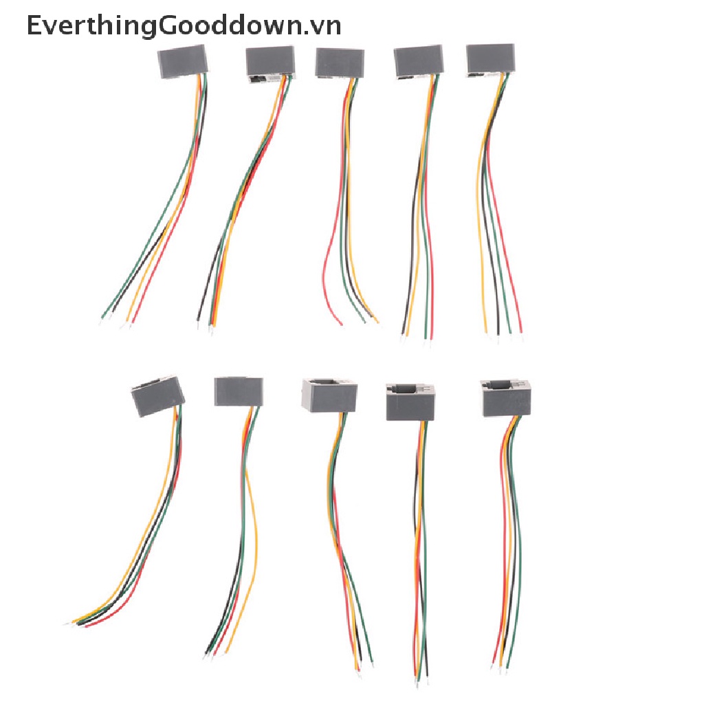 Everthinggooddown 10 Bộ Điều Hợp Điện Thoại Di Động 616E 4P4C RJ9 Female Với 4 Dây vn