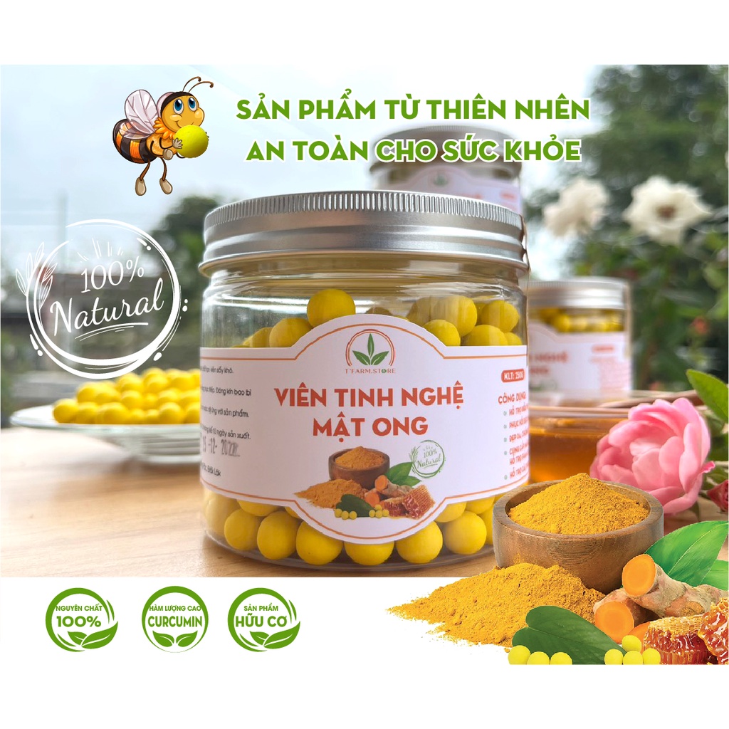 Viên Tinh Bột Nghệ Mật Ong Nguyên Chất 500g