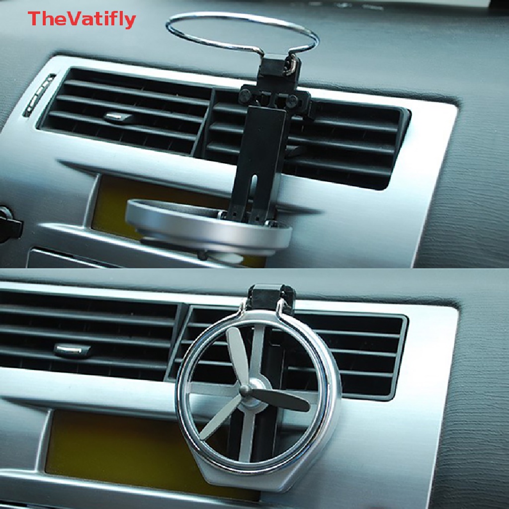 Giá Đỡ Cốc / Đồ Uống Có Thể Gấp Gọn Kèm Quạt Tản Nhiệt Tiện Dụng Cho Xe Hơi