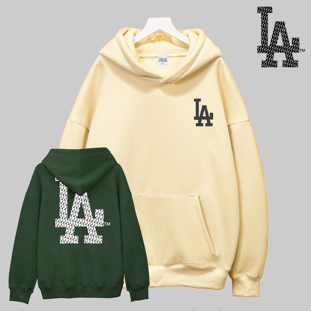 Áo Hoodie Nỉ Bông MLB LA TM , Áo Nỉ Bông Unisex Nam Nữ