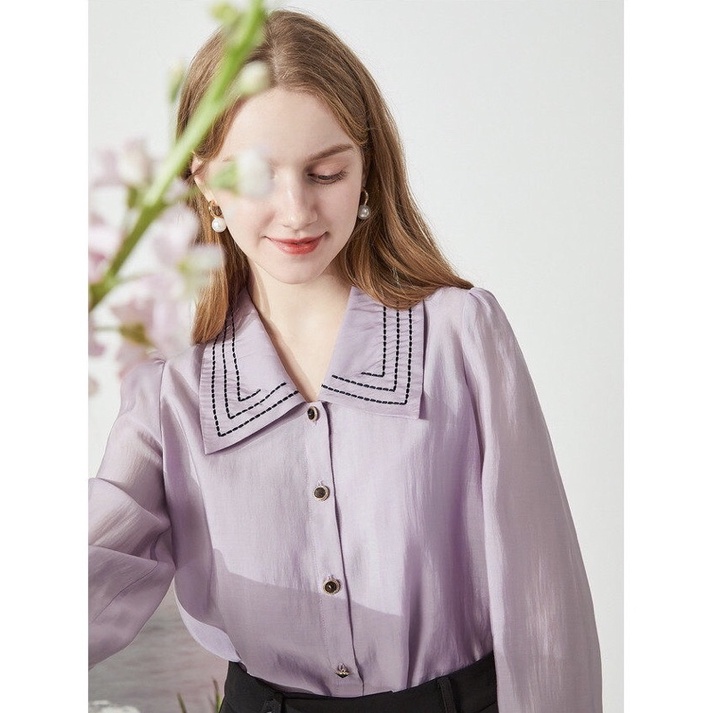 Áo sơ mi tím CHIU-SHUI