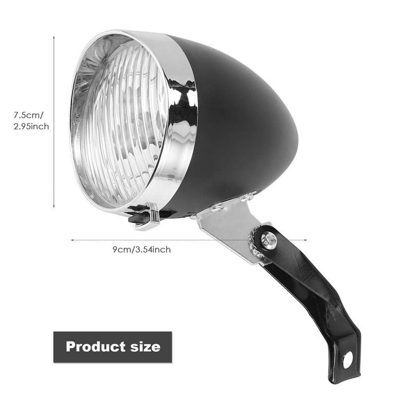 Đèn Pha 3 Bóng Led Gắn Phía Trước Xe Đạp Cổ Điển