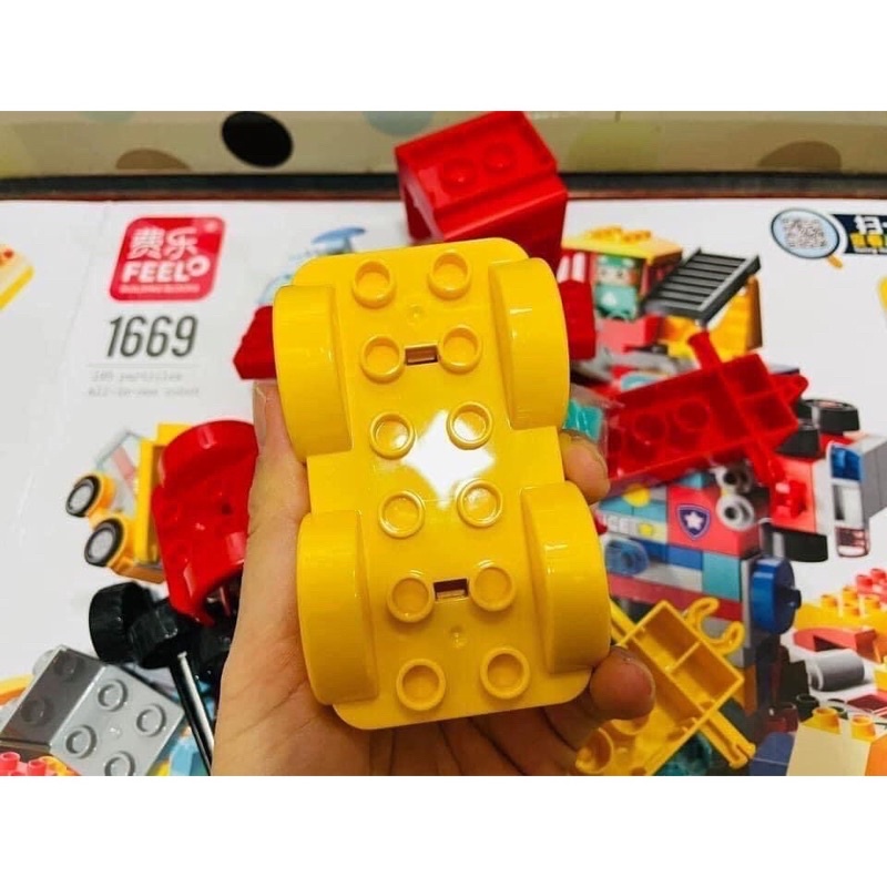 Xếp Hình Lego Duplo Feelo Robot Biến Hình 195 Chi Tiết To Dễ Lắp Ghép Cho Bé