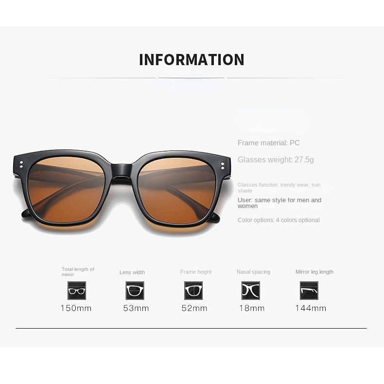 Kính Mát Thời Trang Đường Phố Đi Biển Mới Cho Nam Và Nữ