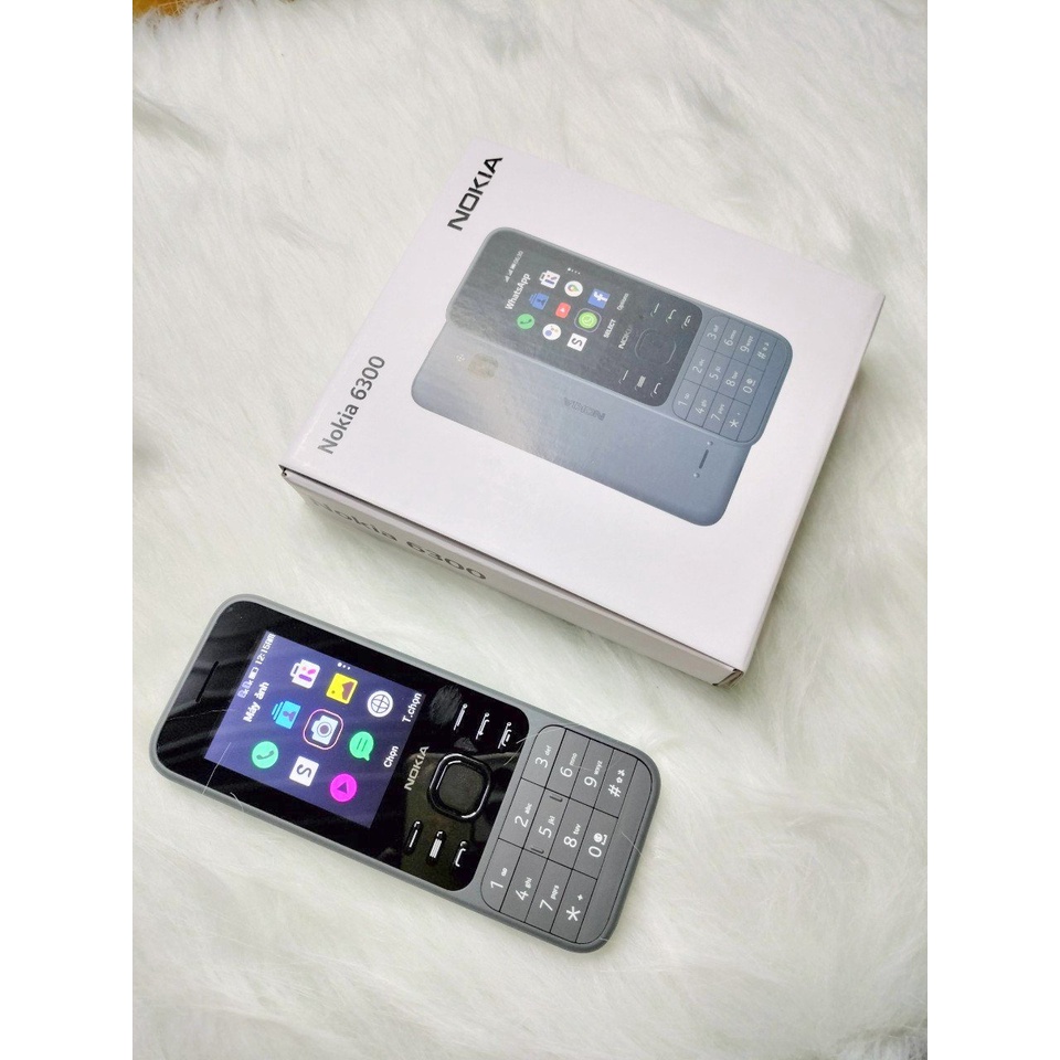 Điện thoại bàn phím phổ thông Noki 6300 4G (2020) 2 sim mới fullbox bảo hành 12 tháng giá rẻ