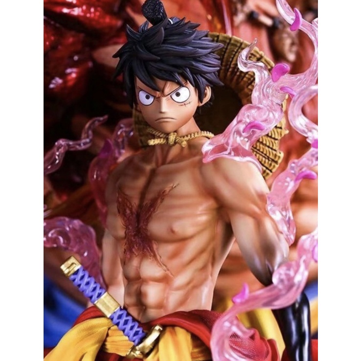 Hàng Loại 1 - Mô Hình OnePiece Luffy gear 4 king fado siêu đẹp cao 33cm có led kèm theo - Figure OnePiece - Full box - H