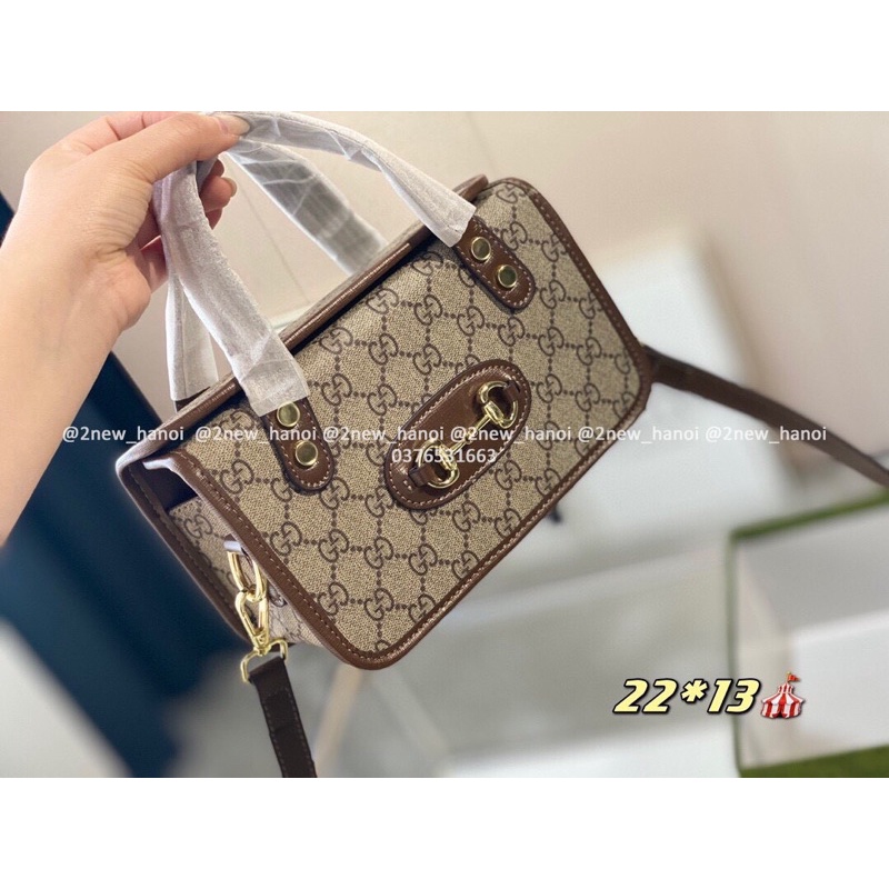 2NEW TÚI CẶP LỒNG GU.C.CI SIZE 22 CẢM GIÁC PHỤC CỔ, CÓ QUAI CẦM VÀ DÂY ĐEO CHÉO, 2 MÀU CỰC ĐẸP, CÓ BOX XINH É