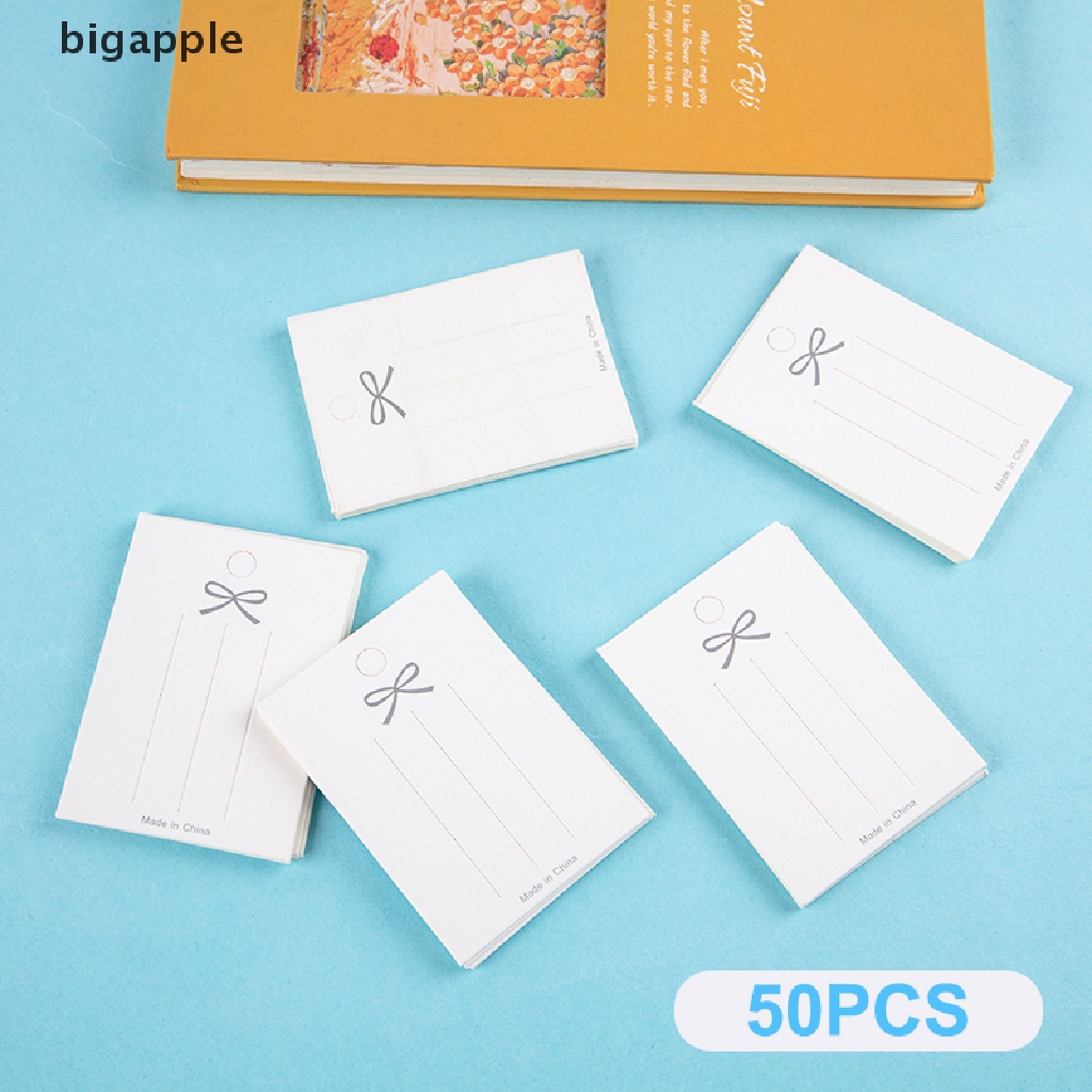 Set 50 Thẻ Giấy Màu Trắng Làm Kẹp Tóc DIY Tiện Dụng