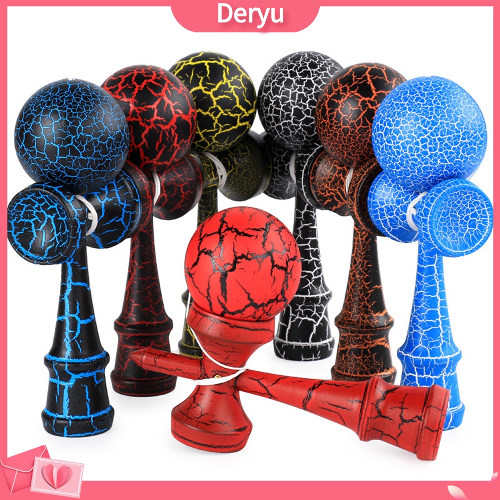 Đồ Chơi Bóng Kendama Bằng Gỗ Sơn Vết Nứt Kiểu Truyền Thống Nhật Bản