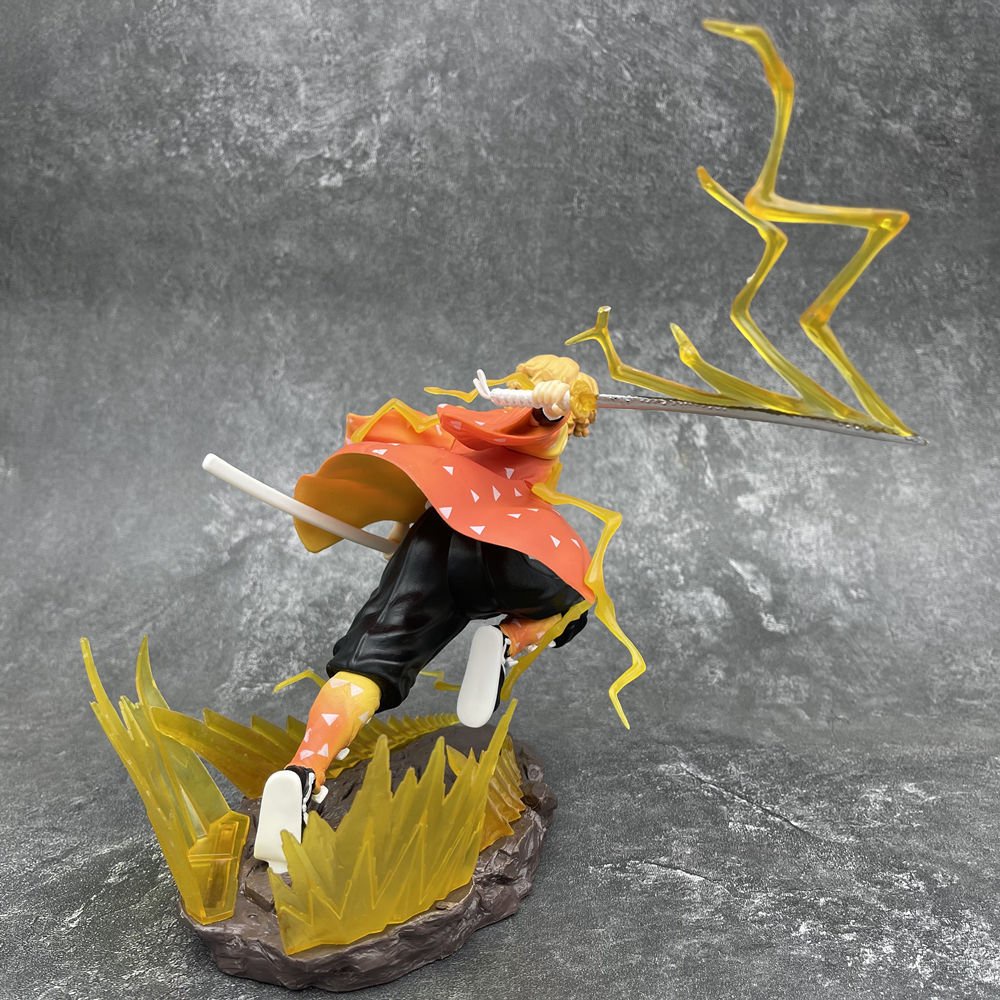 Mô hình Thanh gươm diệt quye Zenitsu cao 23cm fullbox màu, Figure Kimetsu Noyaiba