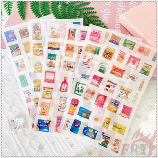 6 tấm / bộ ❤ sticker dán trang trí đồ ăn vặt ❤ sticker dán trang trí thời trang